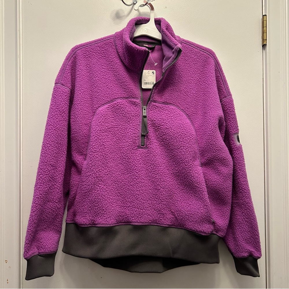 FP Movement Purple Hit The Slopes 1/4-zip Pullover fleece Sherpa size XS $168 - Picture 8 of 8